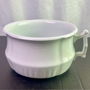 Antique Johnson Brothers White Ceramic Chamber Pot